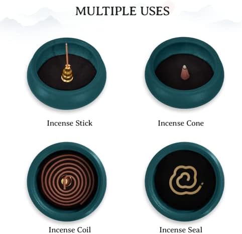 Coil Incense Burner with Fireproof Pad and Alloy Lid