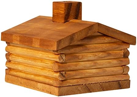 Paines Medium Log Cabin Cedar Incense Burner with 10 Cedar Cones