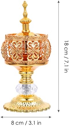 HOMSFOU Vintage Lace Incense Burner Wrought Iron Decor