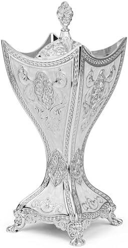 Bakhoor Incense Burner - 11 Inch Silver Trophy Shape