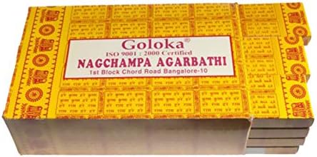 GOLOKA Nag Champa Incense 250 GM Box Natural