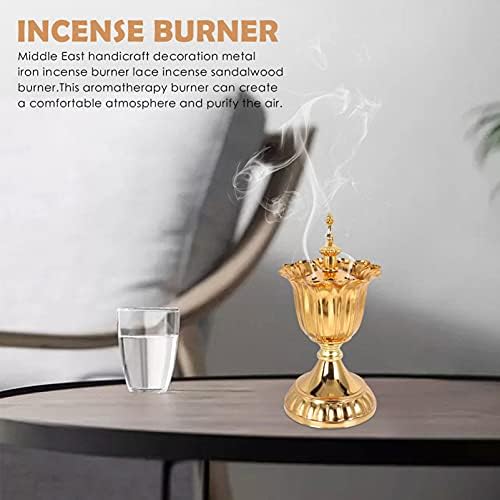 Macrame Decor Incense Burner with Golden Stand