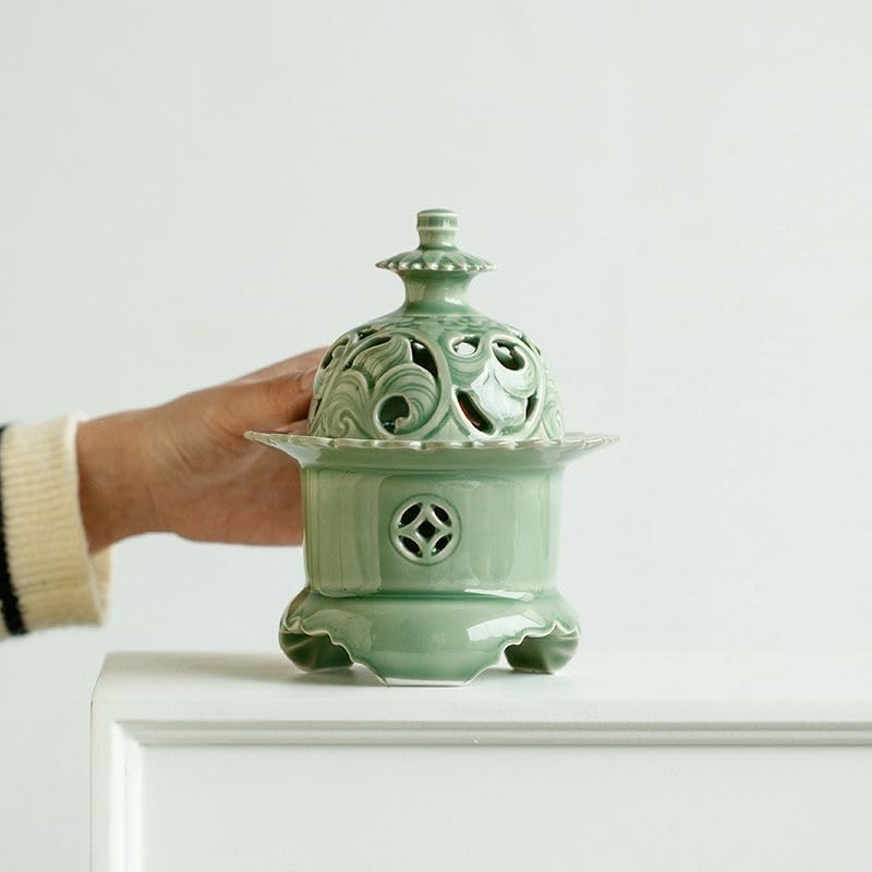 Hermit Life Celadon Three-Legged Incense Burner