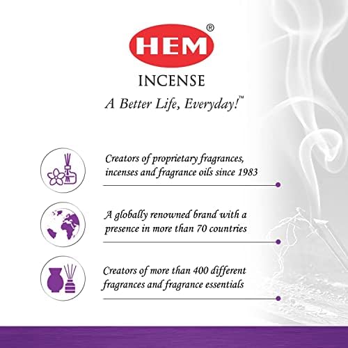 Hem Black Opium Incense Sticks 120 Sticks 6 Boxes 9 Inches