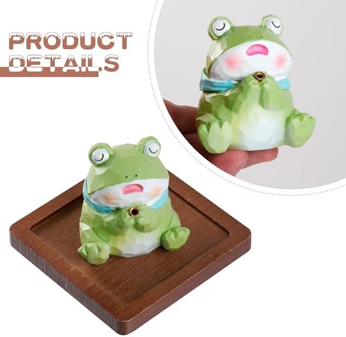 Lionpower Resin Frog Incense Holder with Burner and Ash Catcher
