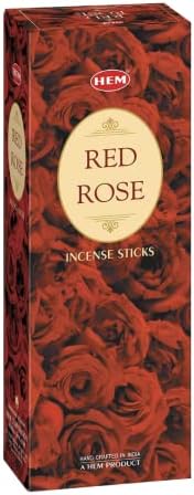 HEM Red Rose Incense Sticks 120 Count 6 Boxes