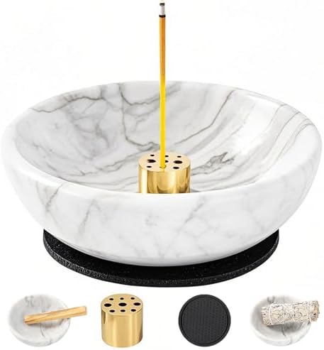 Natural Marble Incense Holder with 9 Holes