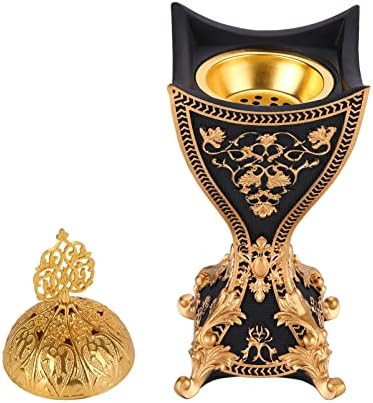 Frankincense Resin Incense Burner with Gold Motifs