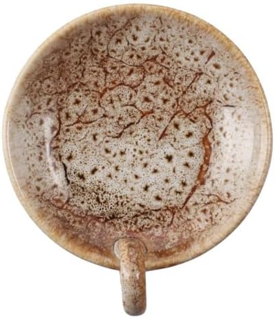 Vintage Ceramic Candle Holders with Handle Round Farmhouse Decor