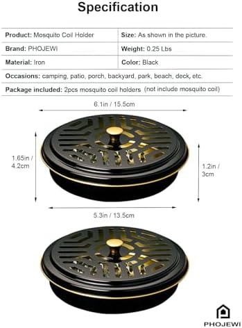 PHOJEWI Mosquito Coil Holder 2 Pack
