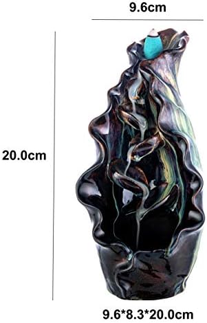 Golden Lotus Leaf Incense Holder Handcrafted Ceramic