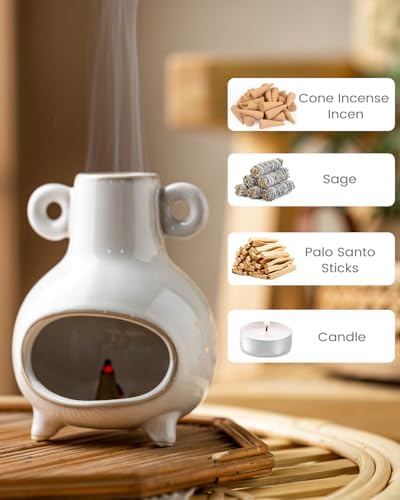 Mini Palo Santo Holder Burner White Ceramic Incense Stand
