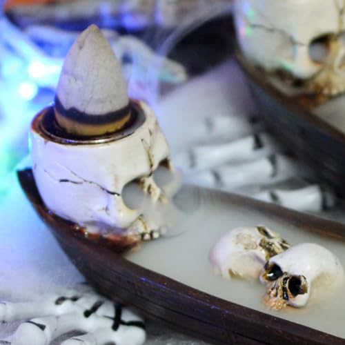 Gothic Skeleton Ship Incense Burner Holder