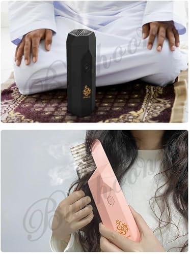Portable USB Rechargeable Incense Burner with Hair Comb for Home and Car