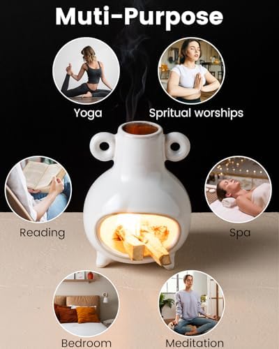 Mini Palo Santo Holder Burner White Ceramic Incense Stand