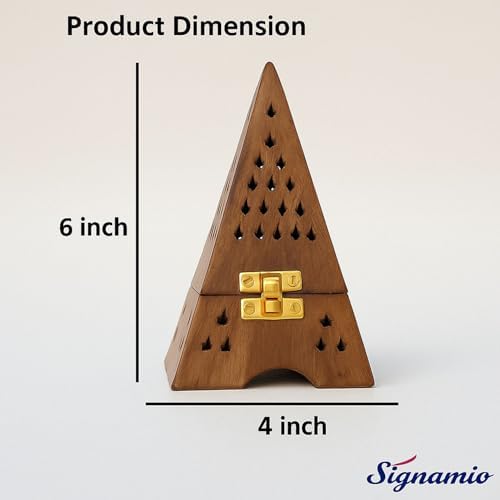 SIGNAMIO Wooden Incense Holder Dhoop Stand Pooja Room Decor
