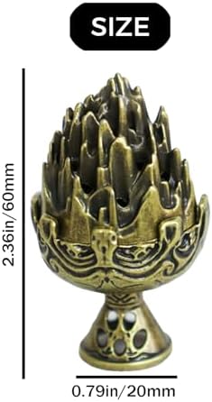 3PCS Mini Brass Lotus Incense Holder Set for Home Office Decor