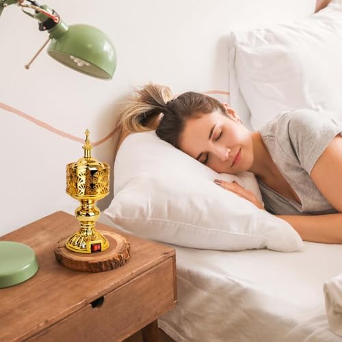 Golden Electric Incense Burner with US Plug