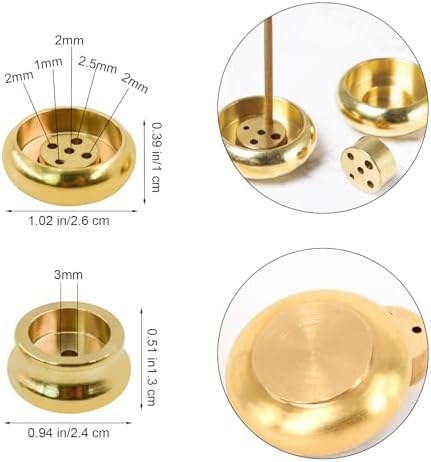 MrMrKura 12 Pcs Brass Incense Holder Set