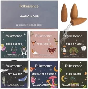 Folkulture Backflow Incense Cones Set of 6