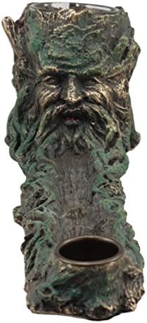 Ebros Mystic Wisteria Greenman Incense Holder Votive Candle Stand