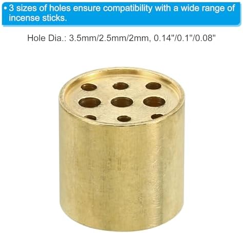 PATIKIL Brass Incense Holder 2 Pack with 9 Holes