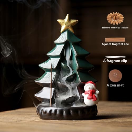 Ceramic Waterfall Incense Burner - Green