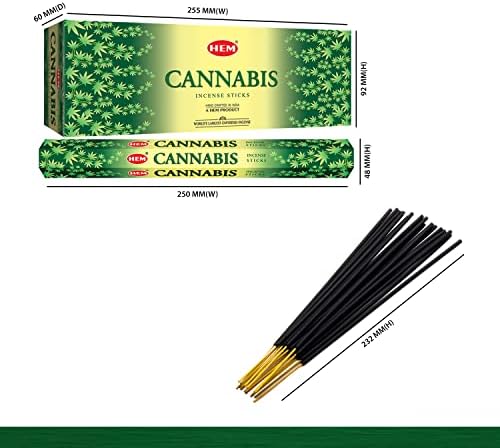 Hem Cannabis Incense Sticks - 120 Sticks 6 Boxes 9 Inches Long