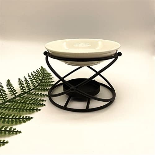 Creative Aroma Burner Oil Lamp Gold Black Ceramic Bowl