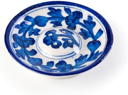 Blue Pottery Agarbatti Stand Ceramic Plate with Holes