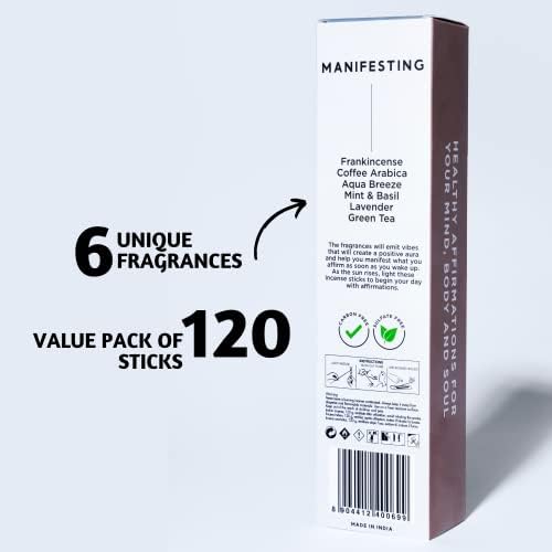 Folkulture Incense Sticks Set of 6 120 pcs 45 Min Burn Time