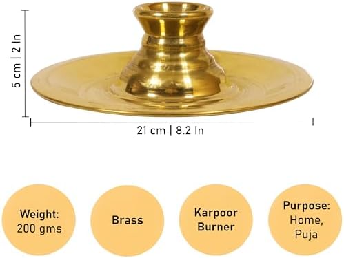 Putrika Brass Kapoor Karpoor Aarti Stand Burner