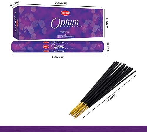Hem Black Opium Incense Sticks 120 Sticks 6 Boxes 9 Inches