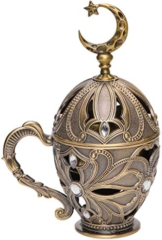Frankincense Incense Burner with Handle for Bakhoor Myrrh Cone