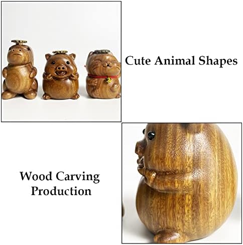 OLizee Wooden Cat Shaped Incense Holder
