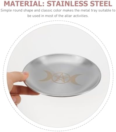 Wiccan Altar Plate with Pentagram Design