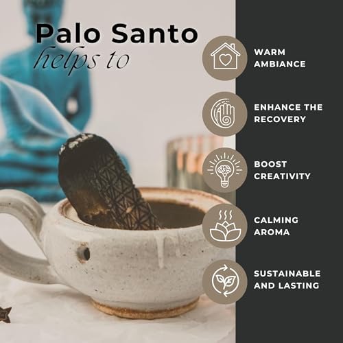 Ancientveda Peruvian Palo Santo Sticks 12 Pack with Smudge Guide