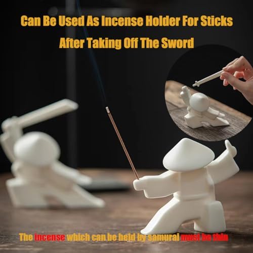 EAEDMY Samurai Figurine Decor Incense Holder