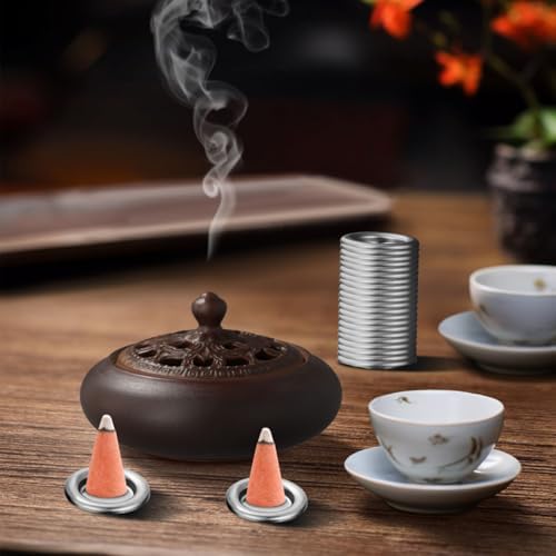 Luxshiny 50pcs Metal Incense Cone Holder
