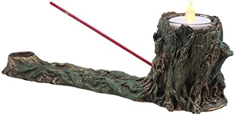 Ebros Mystic Wisteria Greenman Incense Holder Votive Candle Stand