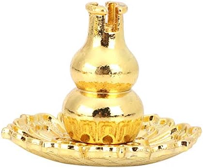 BORDSTRACT Mini Incense Holder Gold Copper Alloy Lotus Shaped Burner