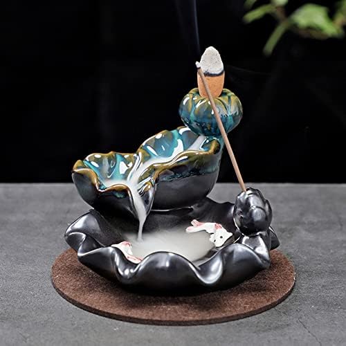 Doanpusi Ceramic Backflow Incense Holder Waterfall Burner Set