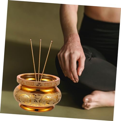 Amosfun Buddha Ceramic Incense Burner for Home and Meditation