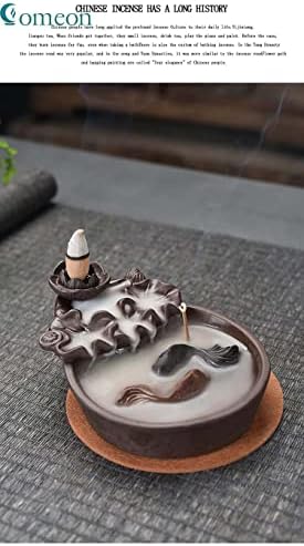 Comeon Two Fishes Incense Holder Ceramic Burner