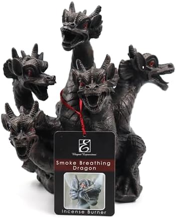 Hosley Resin Dragon Incense Burner 85 Inch Statue