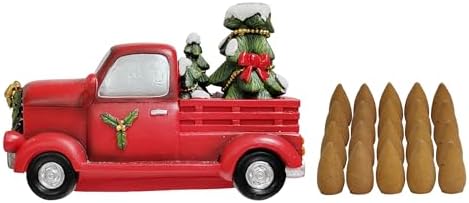 Hosley Red Truck Incense Cone Holder with 20 Cones