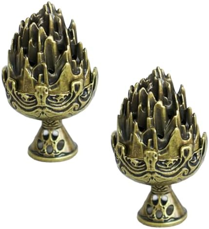 3PCS Mini Brass Lotus Incense Holder Set for Home Office Decor