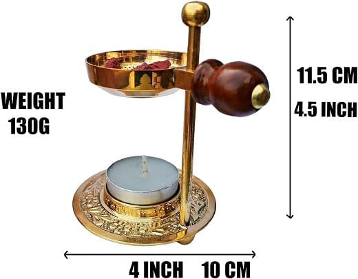 Incense Resin Burner for Home and Temple Use 5 Inch Height