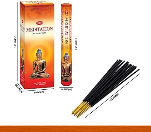 HEM Meditation Incense Sticks Pack of 6 120 Count 301g