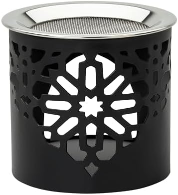 Frankincense Incense Burner with Tealight - Durable Black Iron 236 Inches Tall - Handcrafted Aromatic Censer